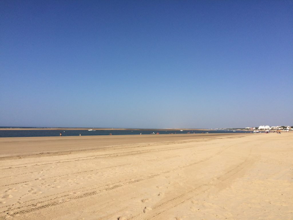 Plenty of space on the beach!  Looking towards El Portil